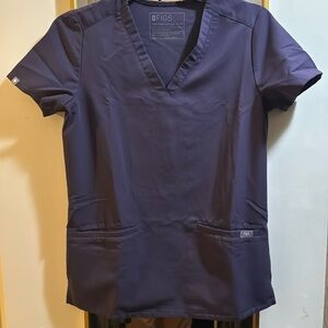 Figs XXS Purple Shadow Casma Scrub Top